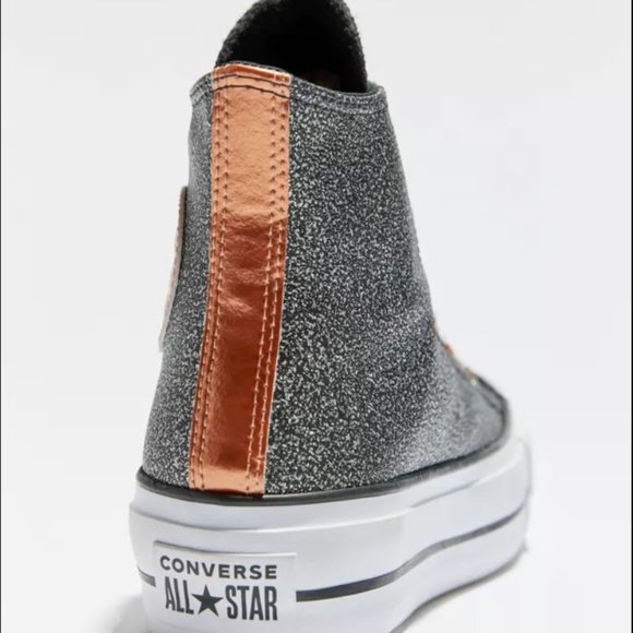 CONVERSE Chuck Taylor All Star Lift Metallic Glitter Sneaker Size 6.5 NEW - Picture 5 of 13